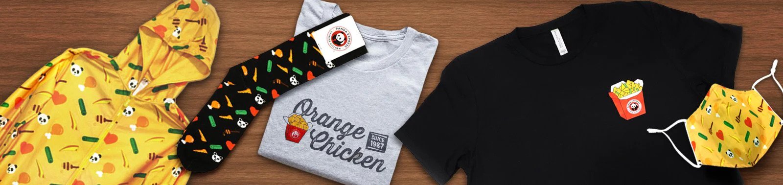 Shirts, Onesies and more at the Panda Express Swag Shop